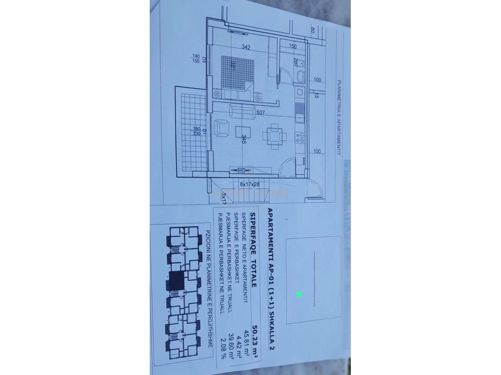 Apartment 1+1+1 with Veranda for Sale, Lalzit Bay, Durres.