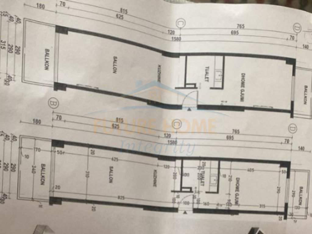 For sale, Apartment 1+1+2 Balconies, Saranda.