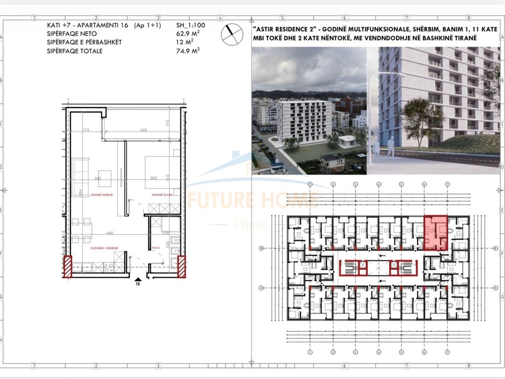Shitet , Apartament 1+1 , Astir Residence 2 , Tirane