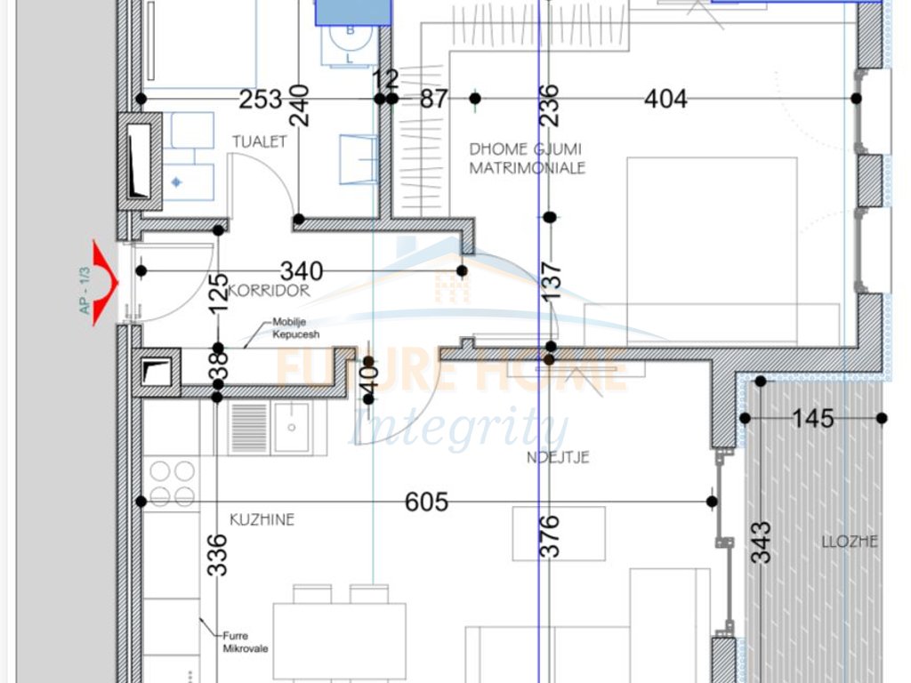 For sale, 1+1 Apartment, BelFiore Residence, Tirana.