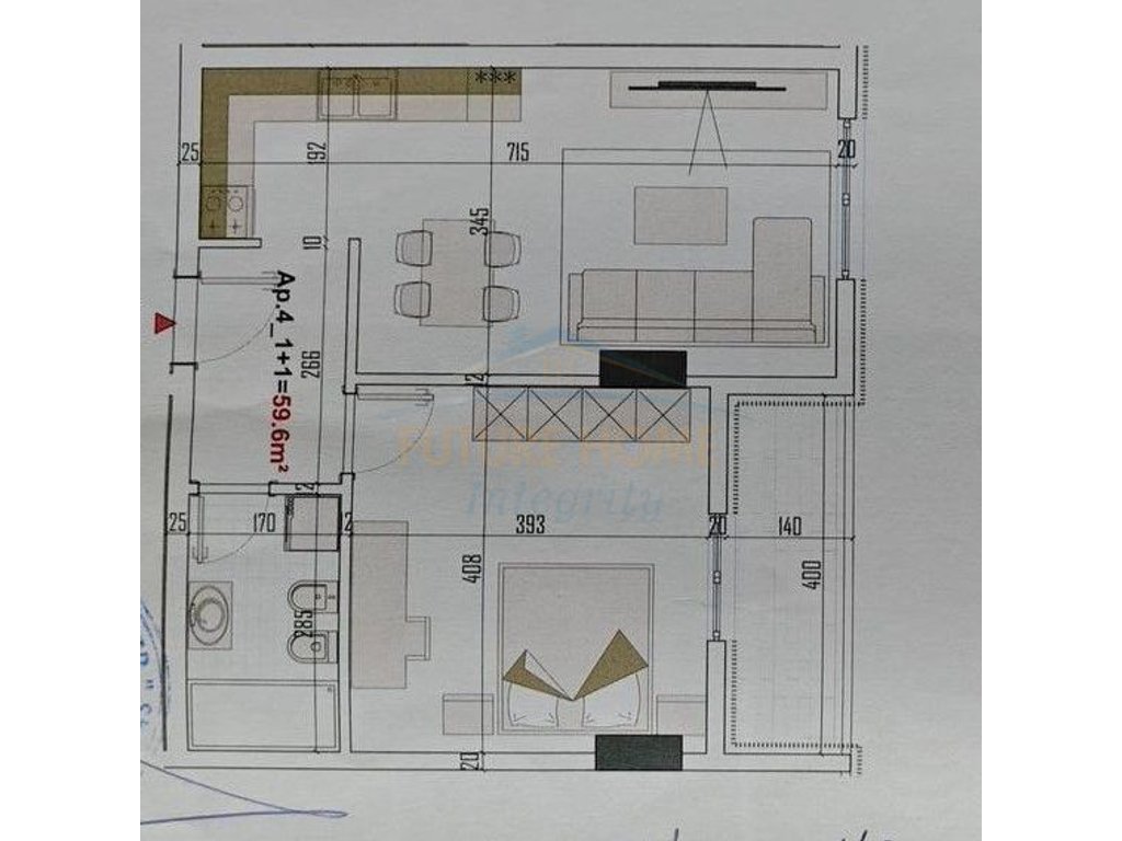 For sale, Apartment 1+1, Color Splash Residence, Paskuqan, Tirana.