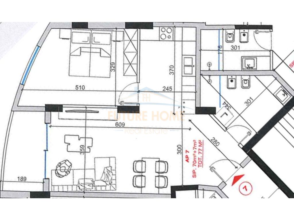 Apartament 1+1, Emera Premium Residence, Vlorë