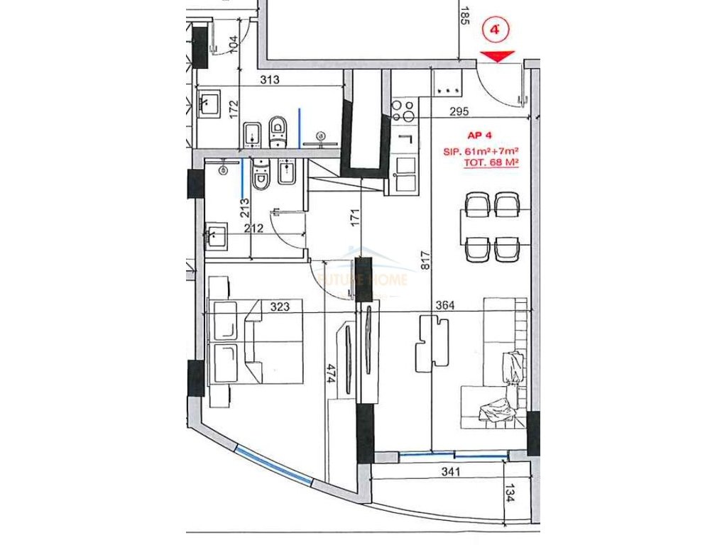 For sale, Apartment 1+1, Emera Premium Residence, Vlora