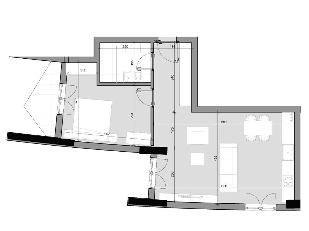 For sale, Apartment 1+1, Farka Hills Residences