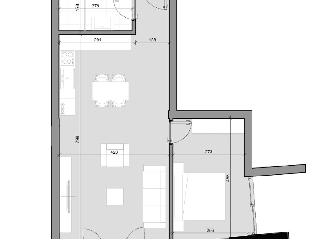 For sale, Apartment 1+1, Farka Hills Residences