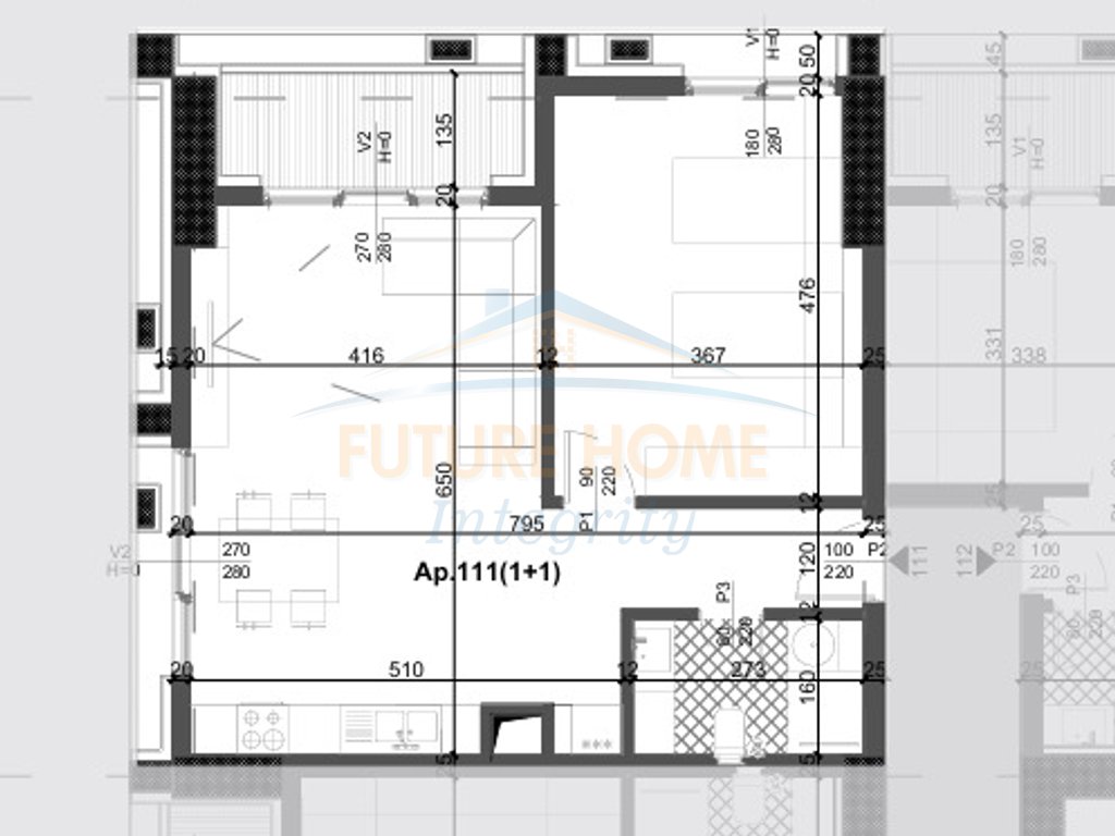 For sale, Apartment 3+1+2, Filigree Tower, Tirana.
