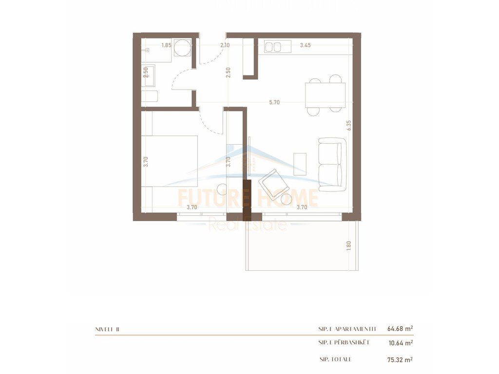 For sale, Apartment 1+1, HERA by Epidamn.Golem,Durres.