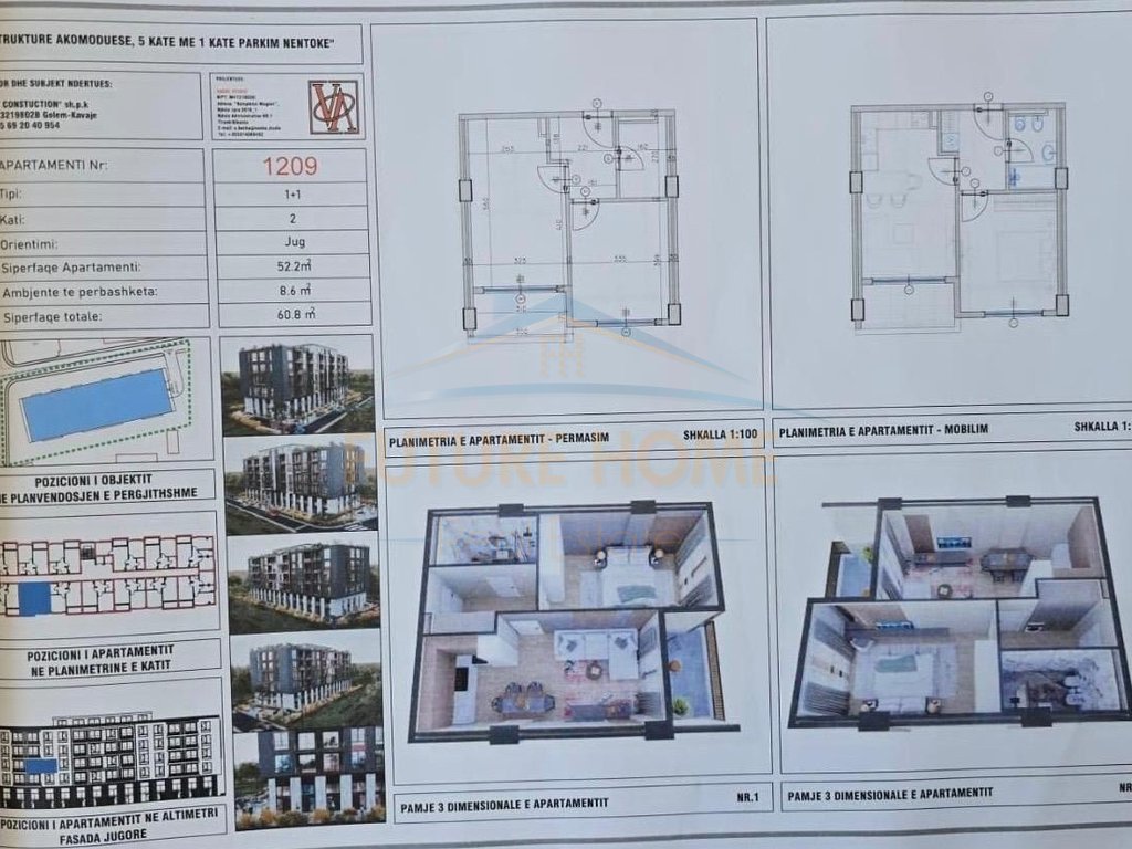 For sale, 1+1 Apartment, Golem, Durrës