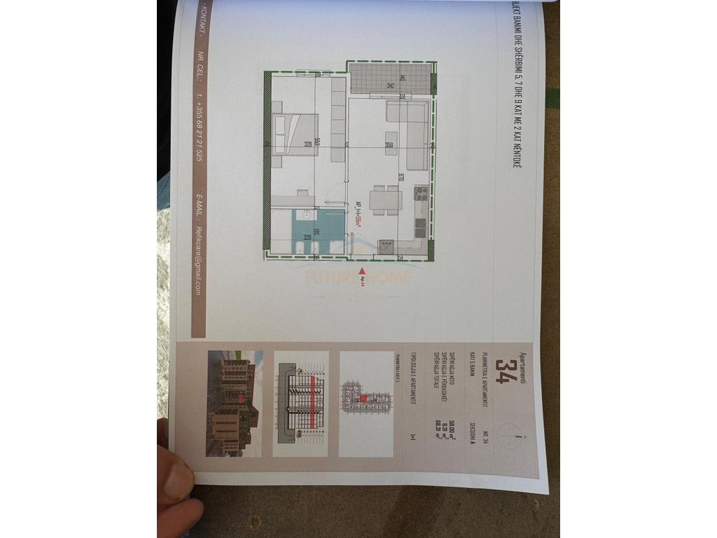 For sale, Apartment 1+1, Kamëz, Tirana.