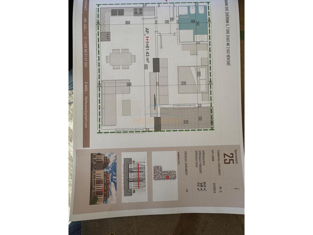 For sale, Apartment 1+1, Kamëz, Tirana.