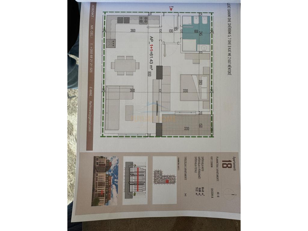 For sale, 1+1 Apartment, Kamëz, Tirana.