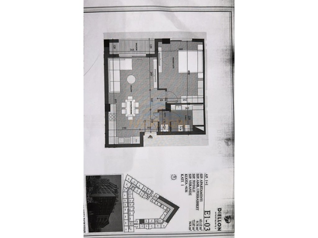 Apartment 1+1 for Sale in the “Diellon” Complex, Paskuqan, Tirana