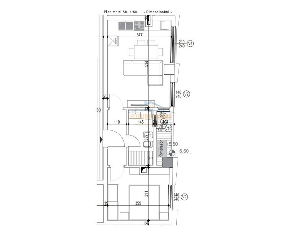 For sale, 1+1 Apartment, Paris Commune, Tirana.