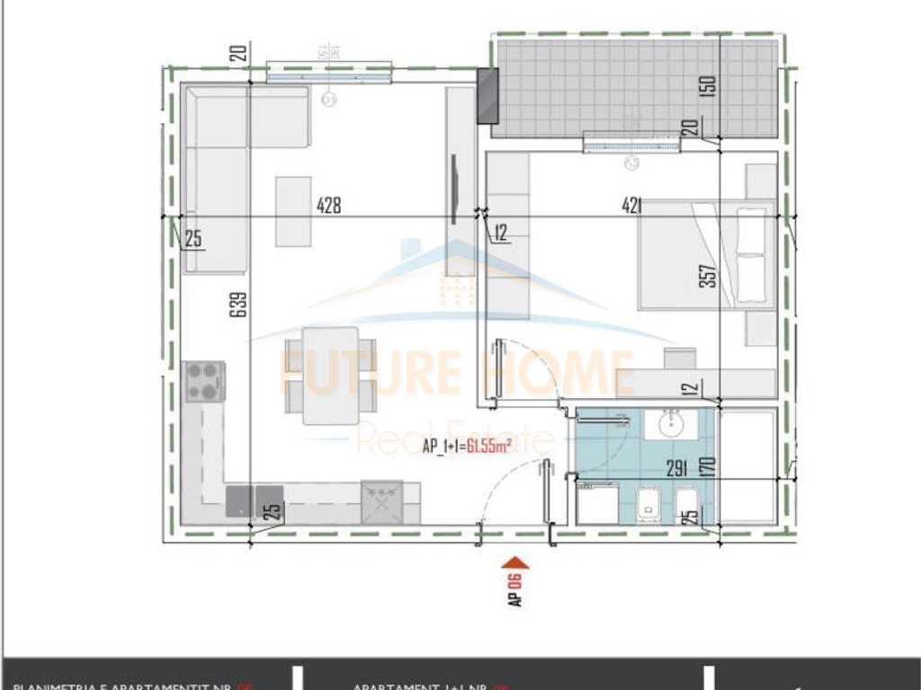For sale, Apartment 1+1, La VIOLA Residence, Paskuqan