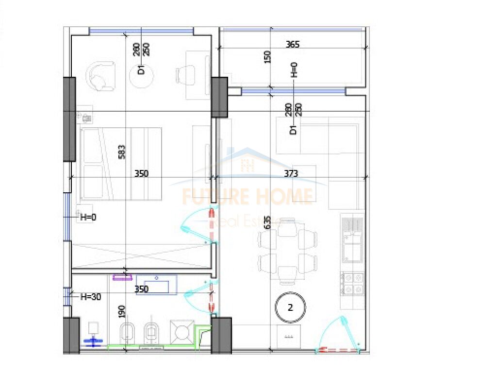 For Sale, Apartment 1+1, Liburna Residence, Qerret