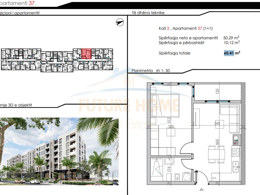 For sale, 1+1 Apartment, Mali i Robit, Golem