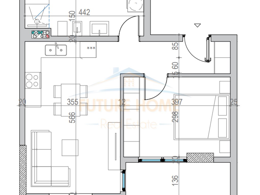 For sale, Apartment 1+1, Mali i Robit