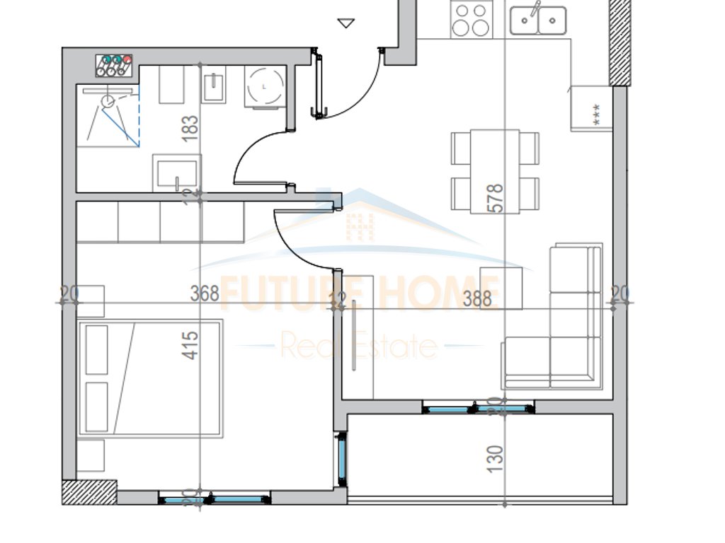 For sale, 1+1 Apartment, Mali i Robit