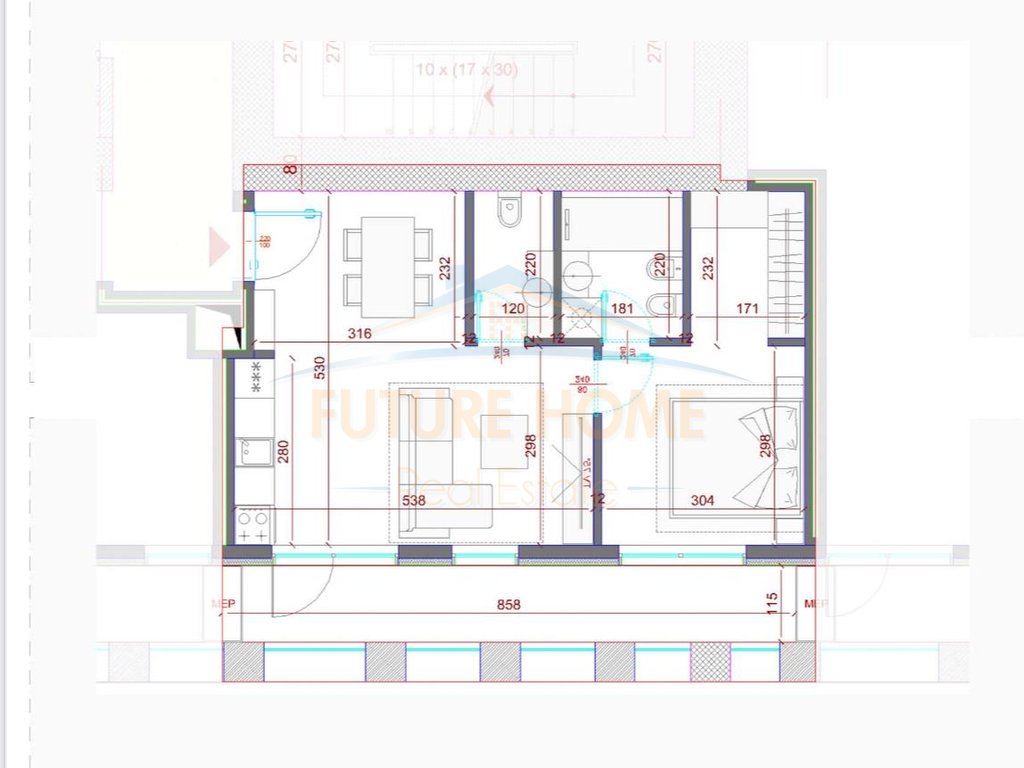 Shitet, Apartament 1+1, "Manhattan Residence", Tiranë