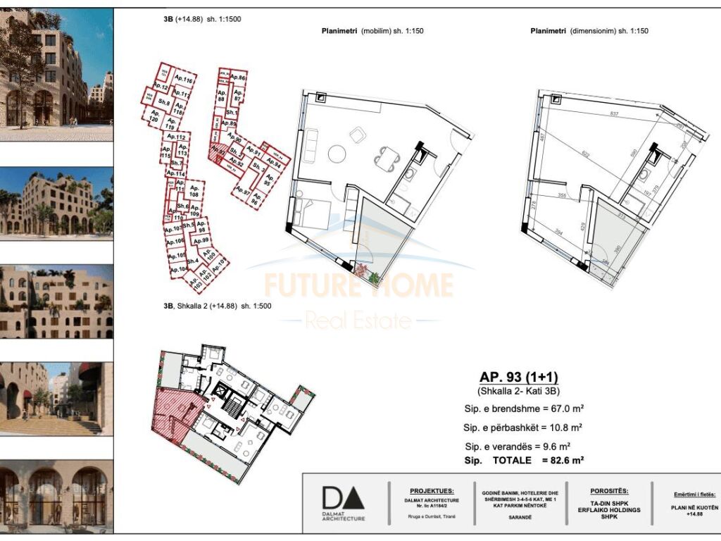 For sale, Apartment 1+1, Marina City Park, Saranda.