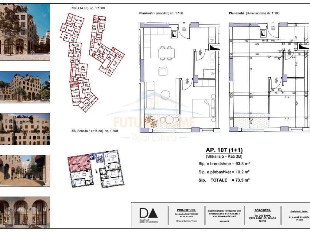 For sale, Apartment 1+1, Marina City Park, Saranda.