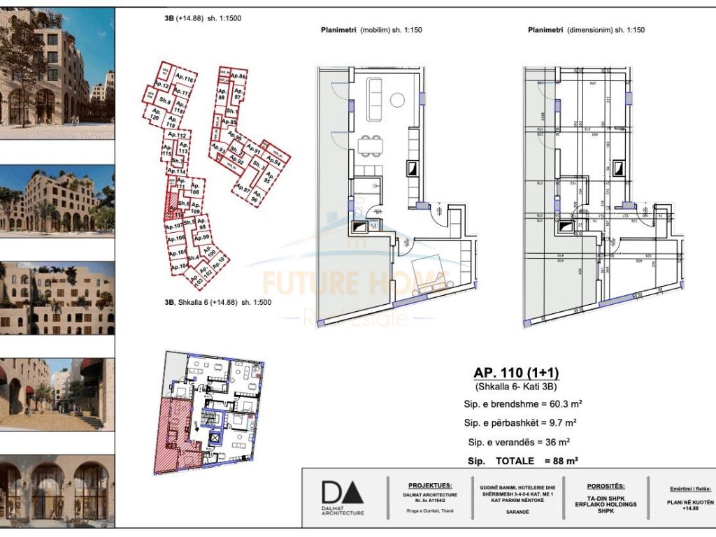 For sale, Apartment 1+1, Marina City Park, Saranda.