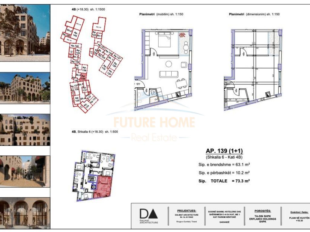 For sale, Apartment 1+1, Marina City Park, Saranda.