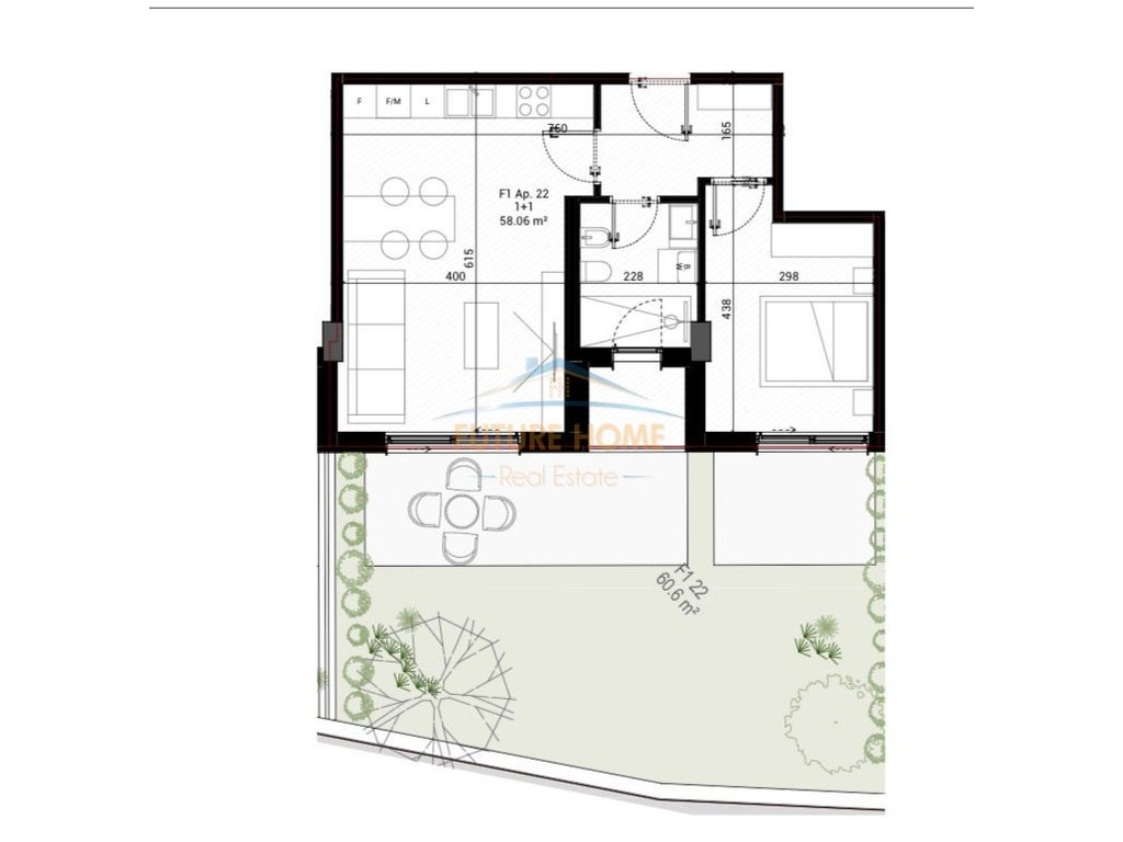 Shitet, Apartament 1+1, Park Houses Residence, Tiranë.