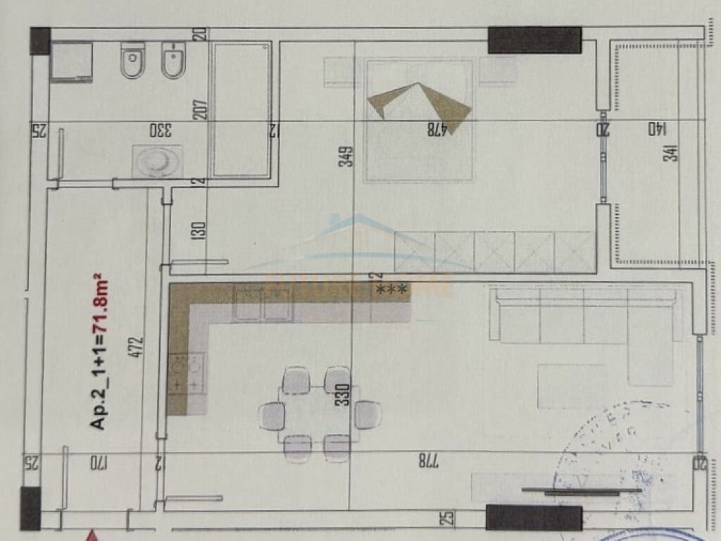 For sale, Apartment 1+1 + Parking Space, Color Splash Residence, Paskuqan.