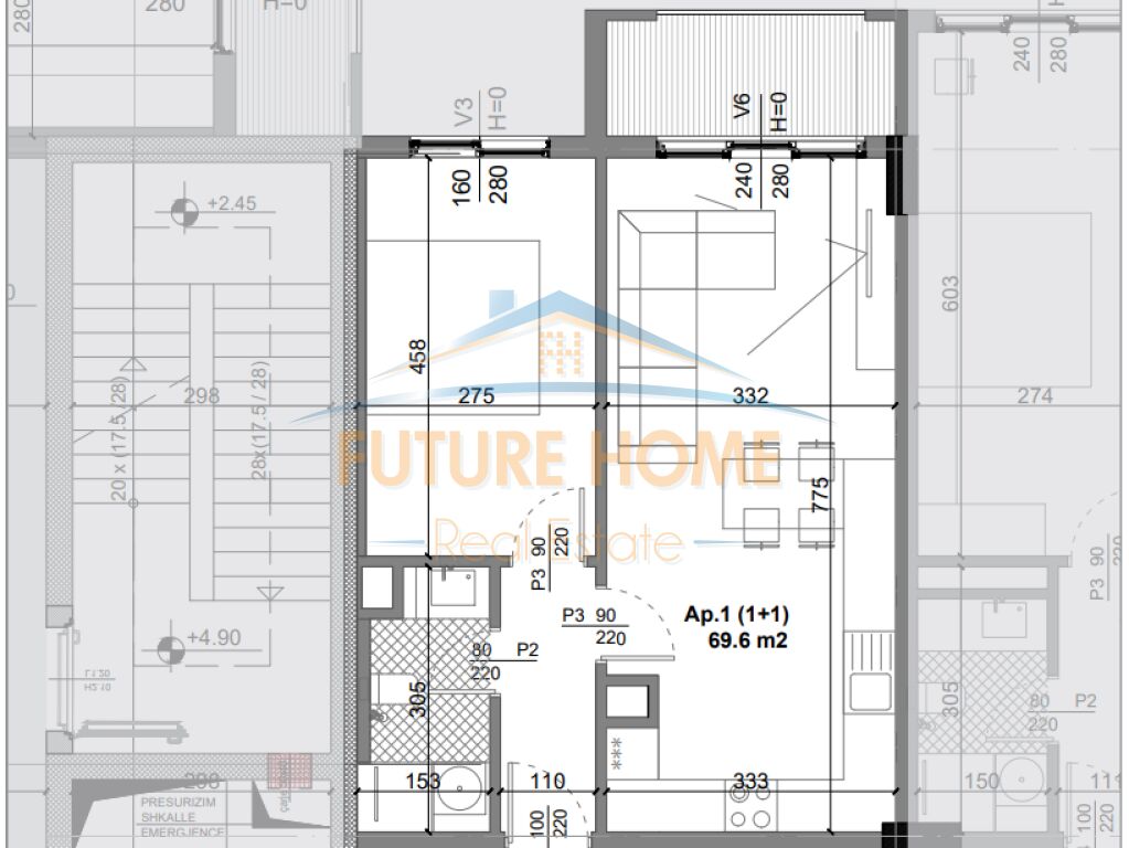 For sale, Apartment 1+1, Quad Residence, Kamez