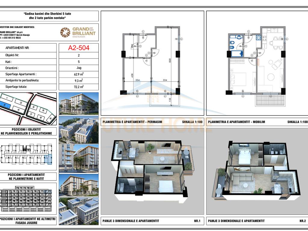 For sale, Apartment 1+1, Residenca "Palm Paradise", Qerret