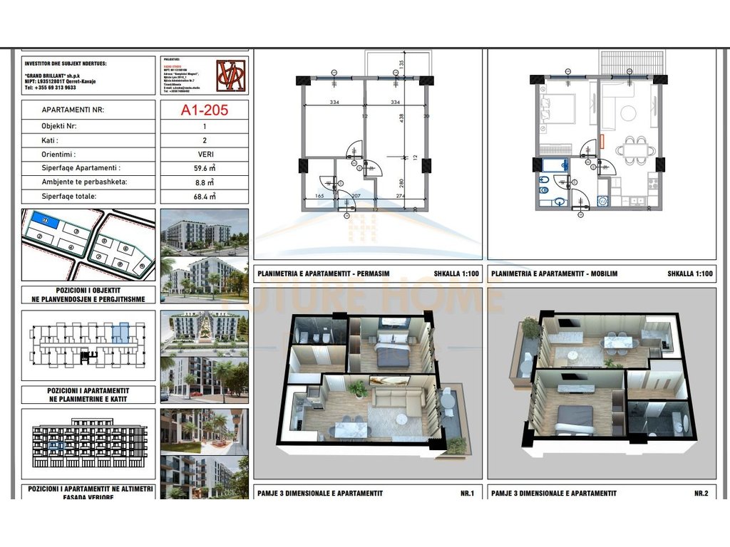 For sale, Apartment 1+1, Residence "Palm Paradise", Qerret