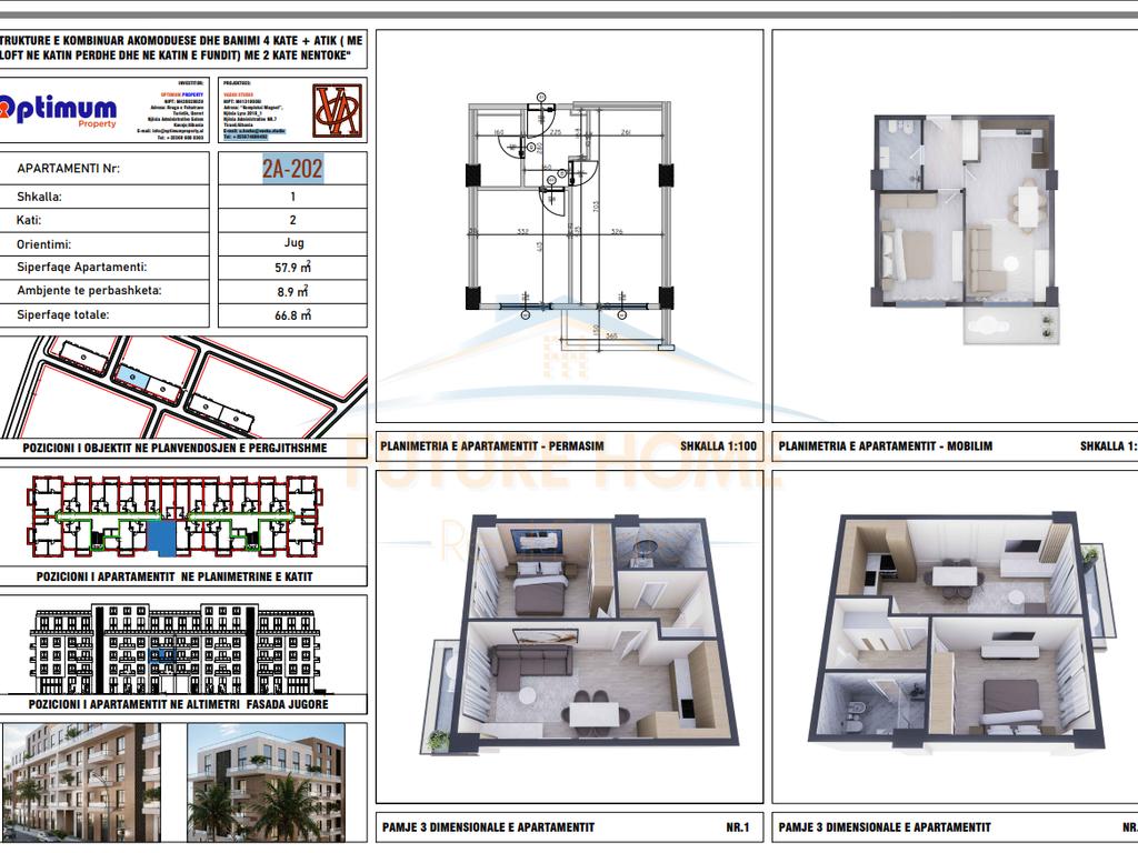 For sale, 1+1 Apartment, Residence "Adria", Qerret, Kavajë