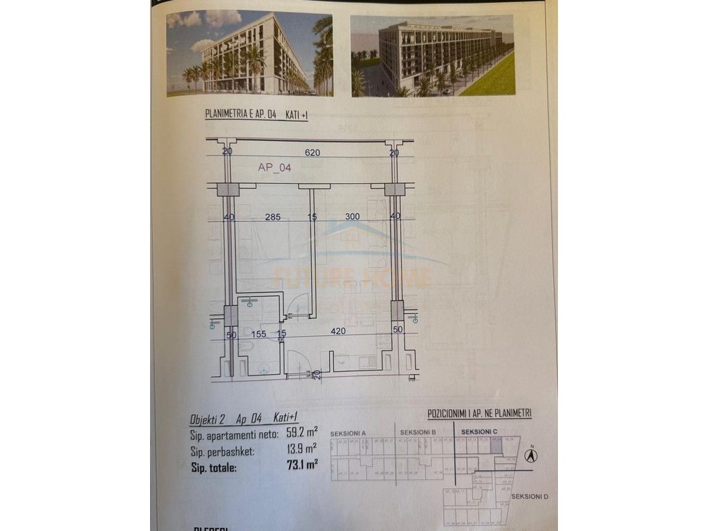 For sale, Apartment 1+1, Residence "Bonita", Golem, Kavajë