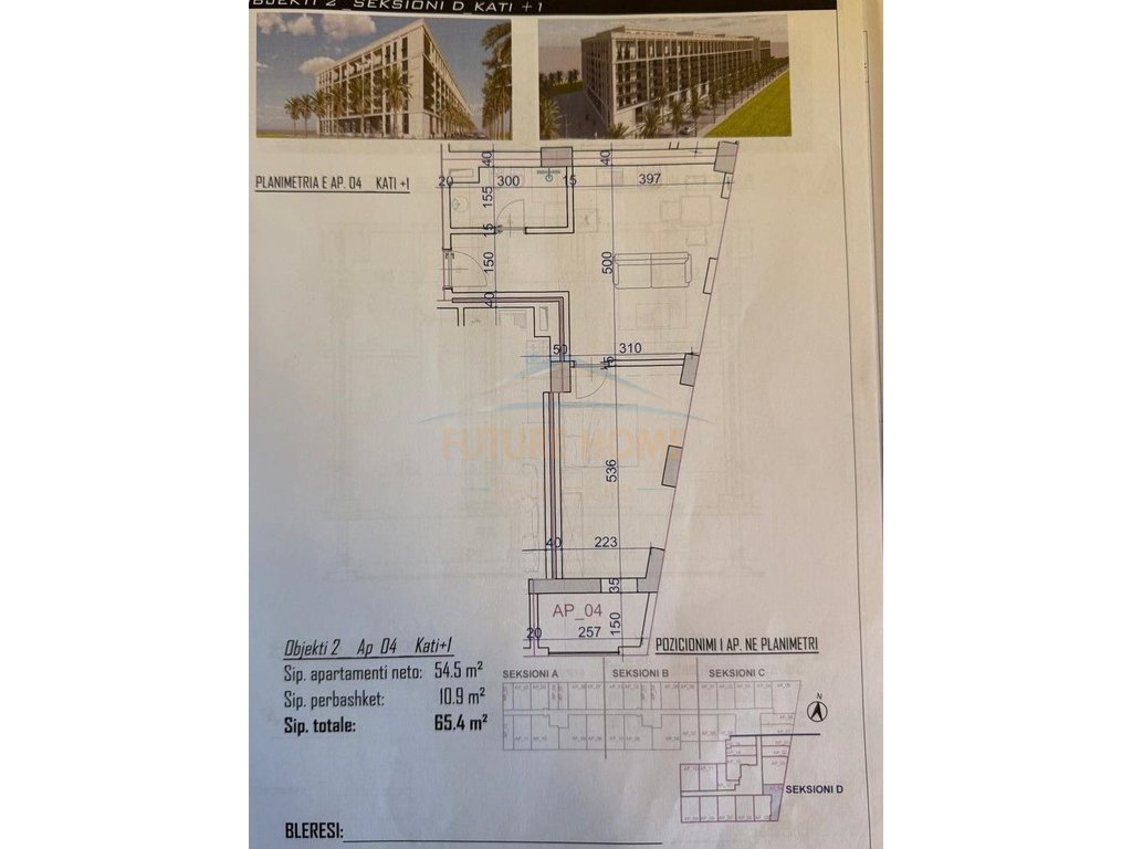 For sale, Apartment 1+1, Residence "Bonita", Golem, Kavajë