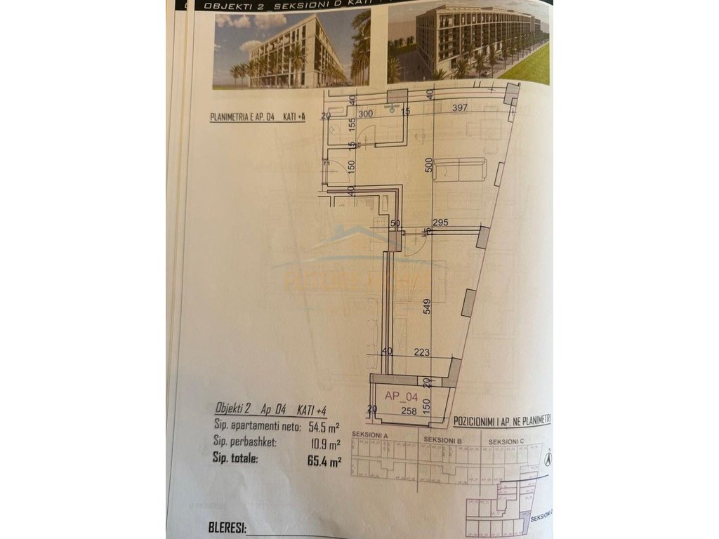For sale, Apartment 1+1, "Bonita" Residence, Golem, Kavajë