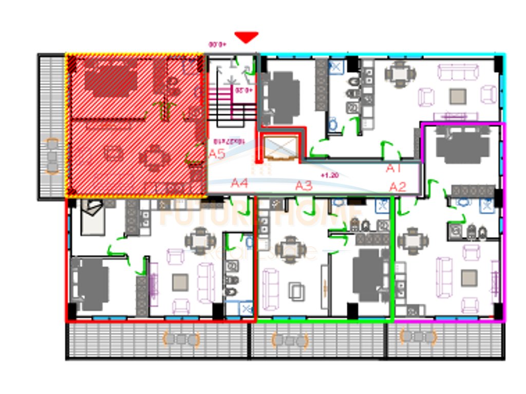 For sale, Apartment 1+1, Oriental Residence, Golem.