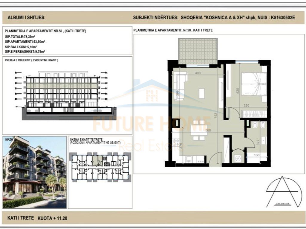 Apartment 2+1 for Sale "Rezidenca Roadside"