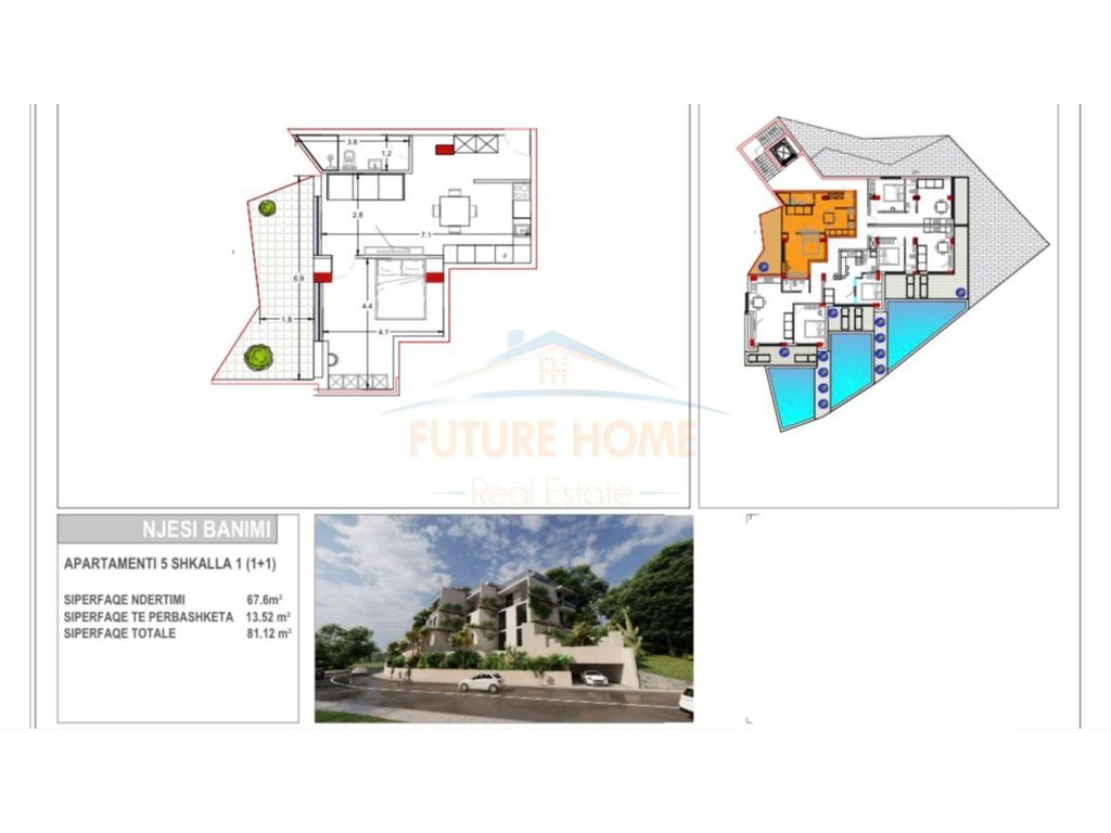 For sale, Apartment 1+1, Rradhima Residence, Vlorë.