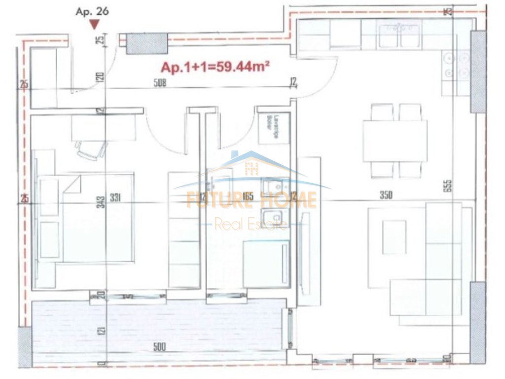 For sale, 1+1 Apartment, Ringside Residence, Paskuqan.