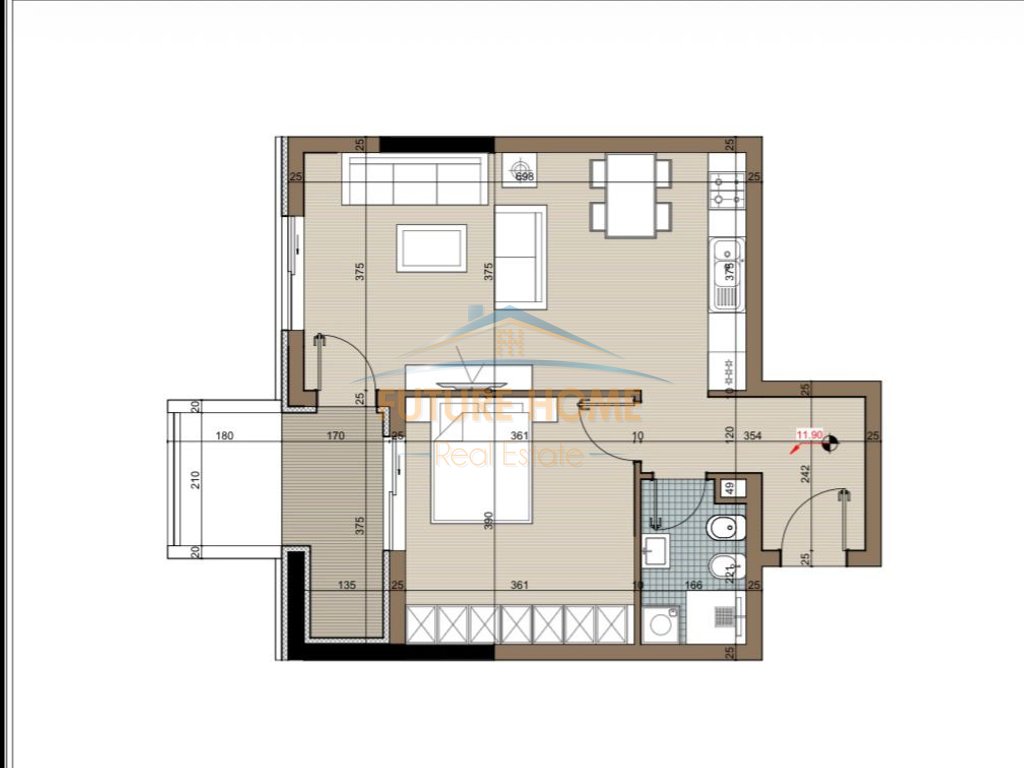 Apartament 1+1, Riviera Residence,Kamëz.