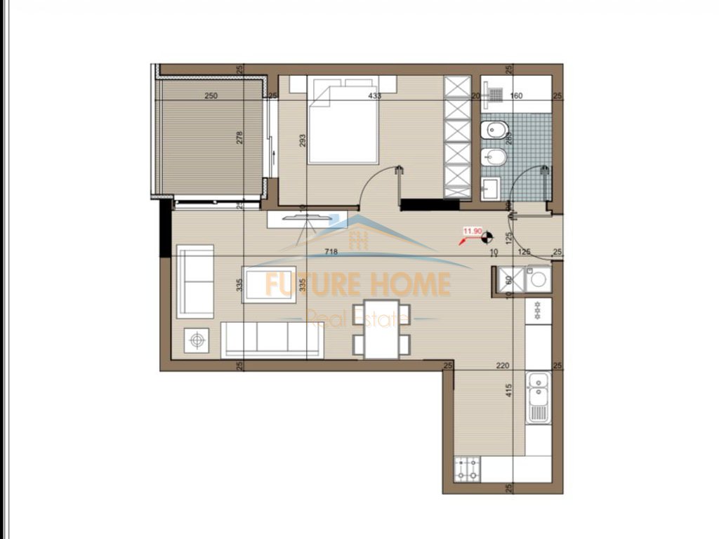 Apartament 1+1, Riviera Residence,Kamëz.