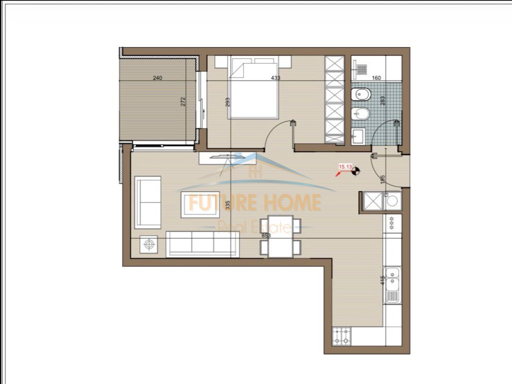 Apartament 1+1, Riviera Residence, Kamëz