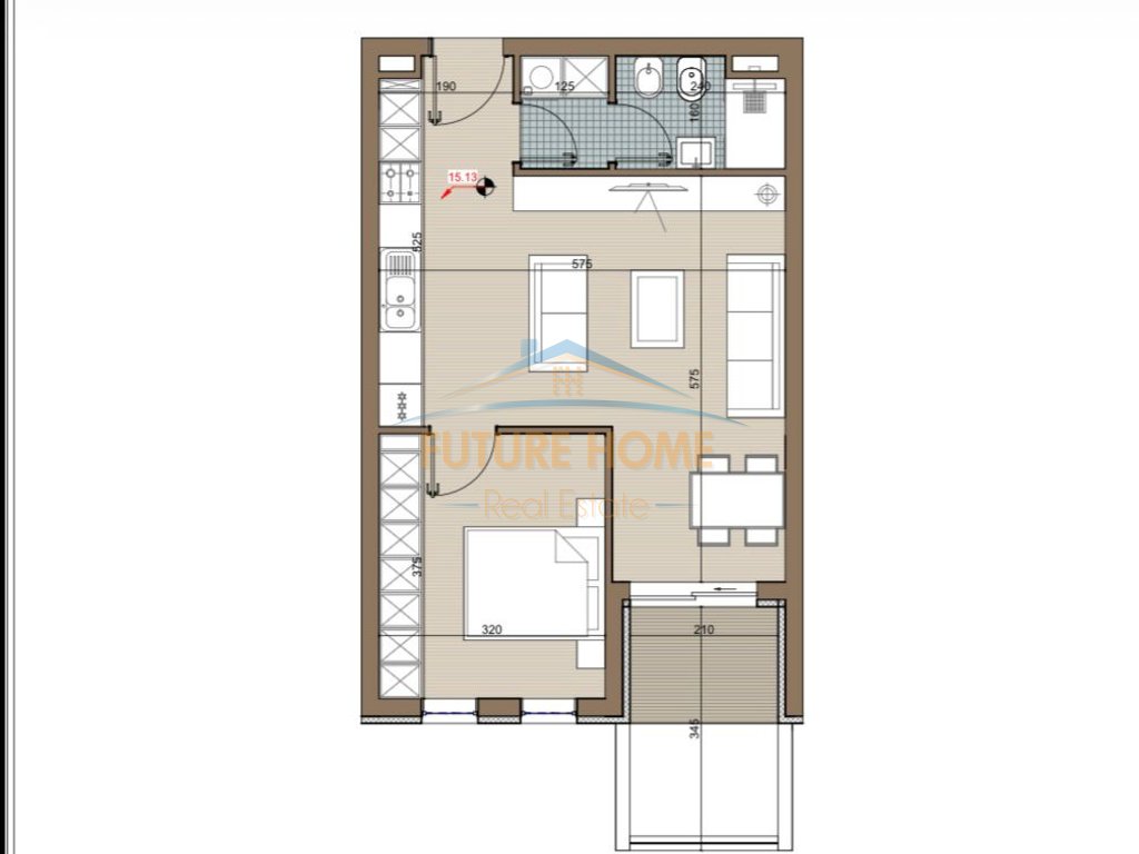 Apartament 1+1, Riviera Residence, Kamëz