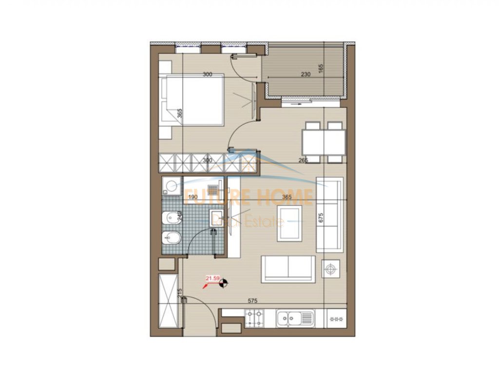Apartament 1+1, Riviera Residence, Kamëz