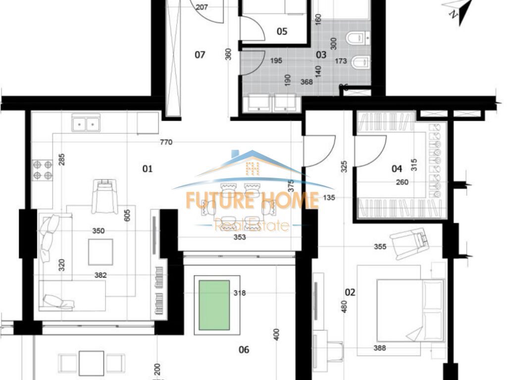 Shitet, Apartament 1+1, Rruga e Elbasanit,DownTown 1