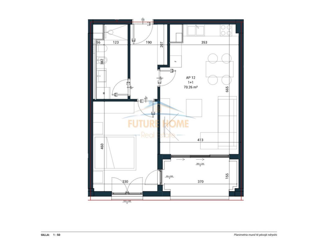 Shitet, Apartament 1+1, Sun Palasë Residence