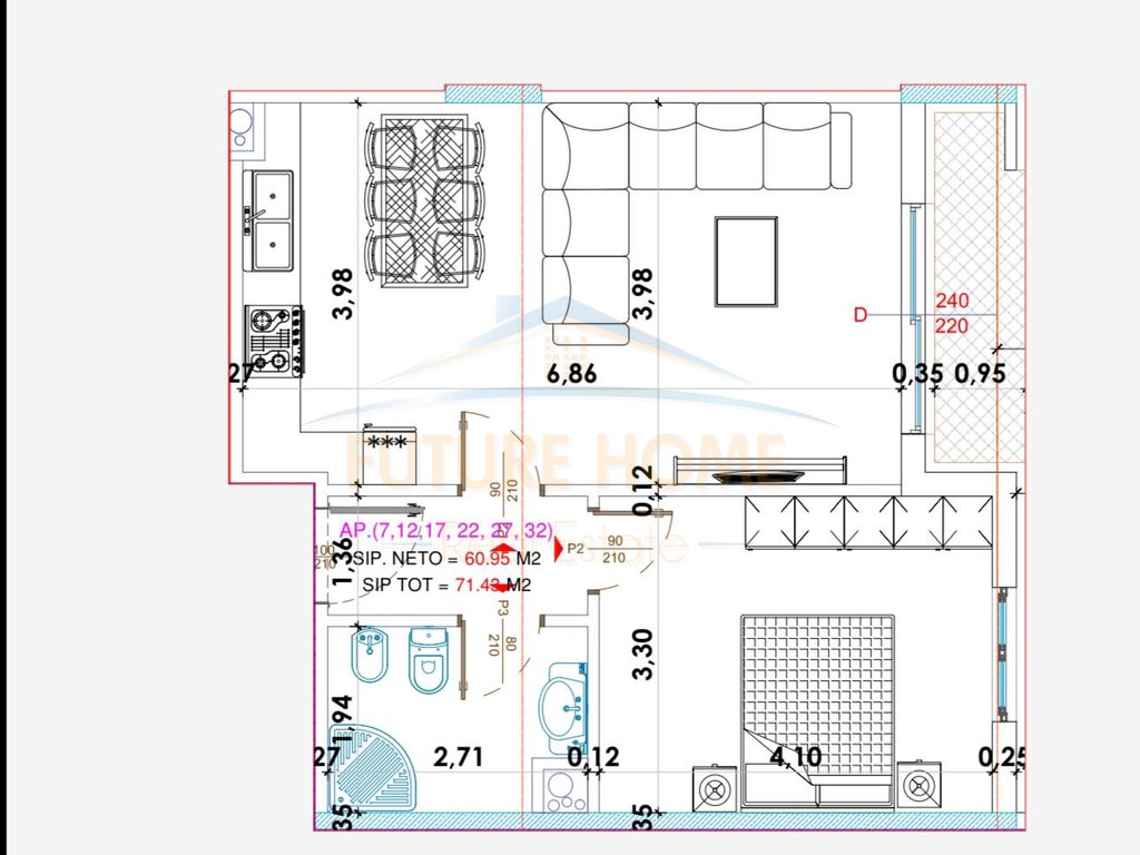 Apartment 1+1 for Sale, Yzberisht