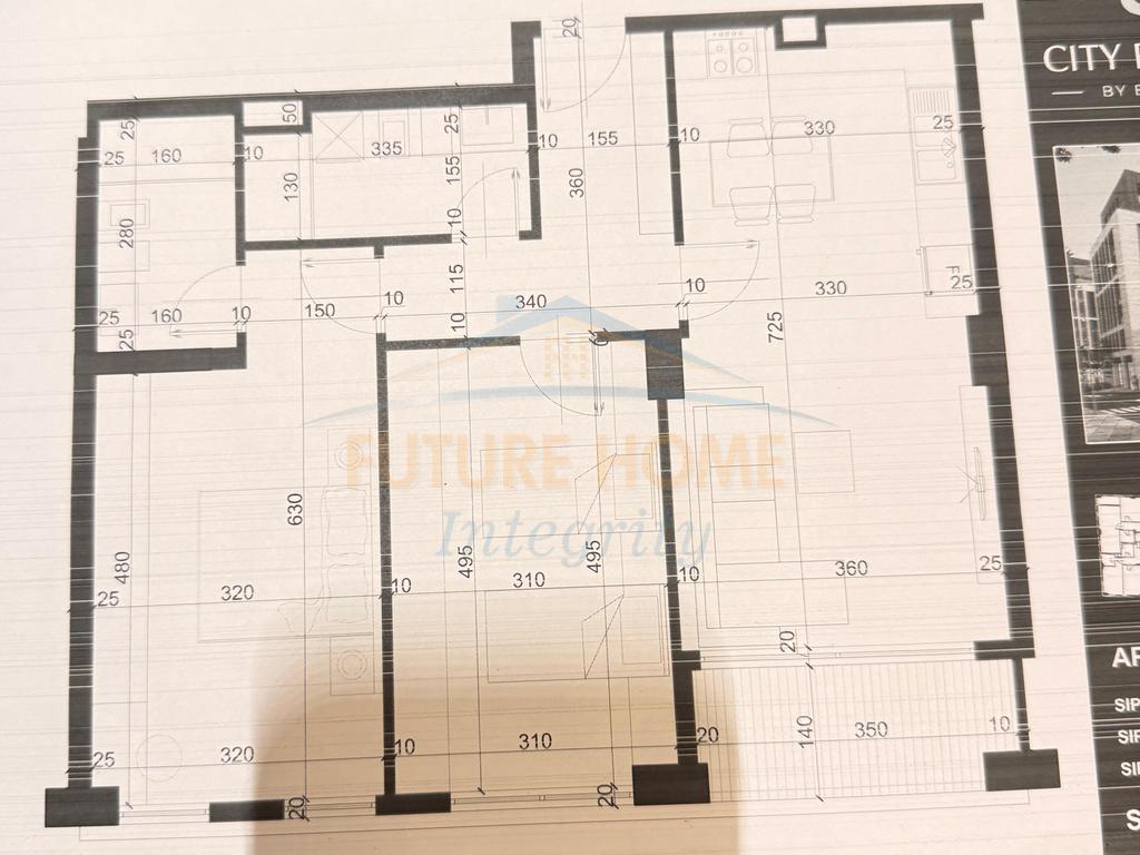 Shitet, Apartament 2+1+2, City Residence, Tiranë.