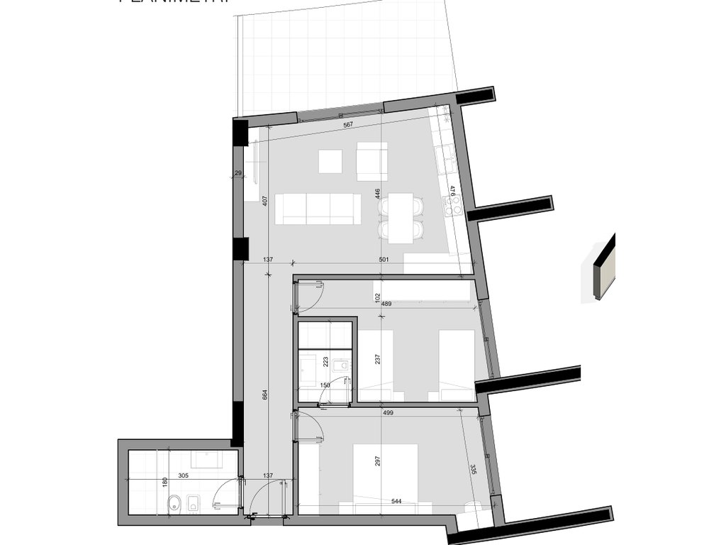 For sale, Apartment 1+1, Farka Hills Residences